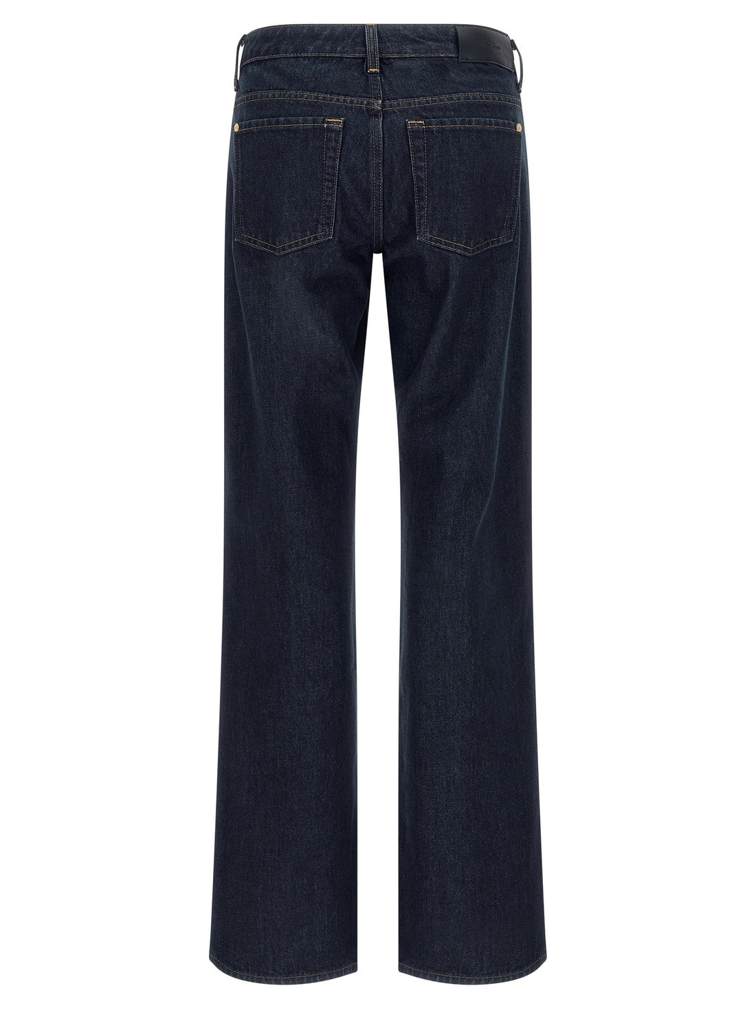 7 For All Mankind Blue Cotton Straight-Leg Jeans