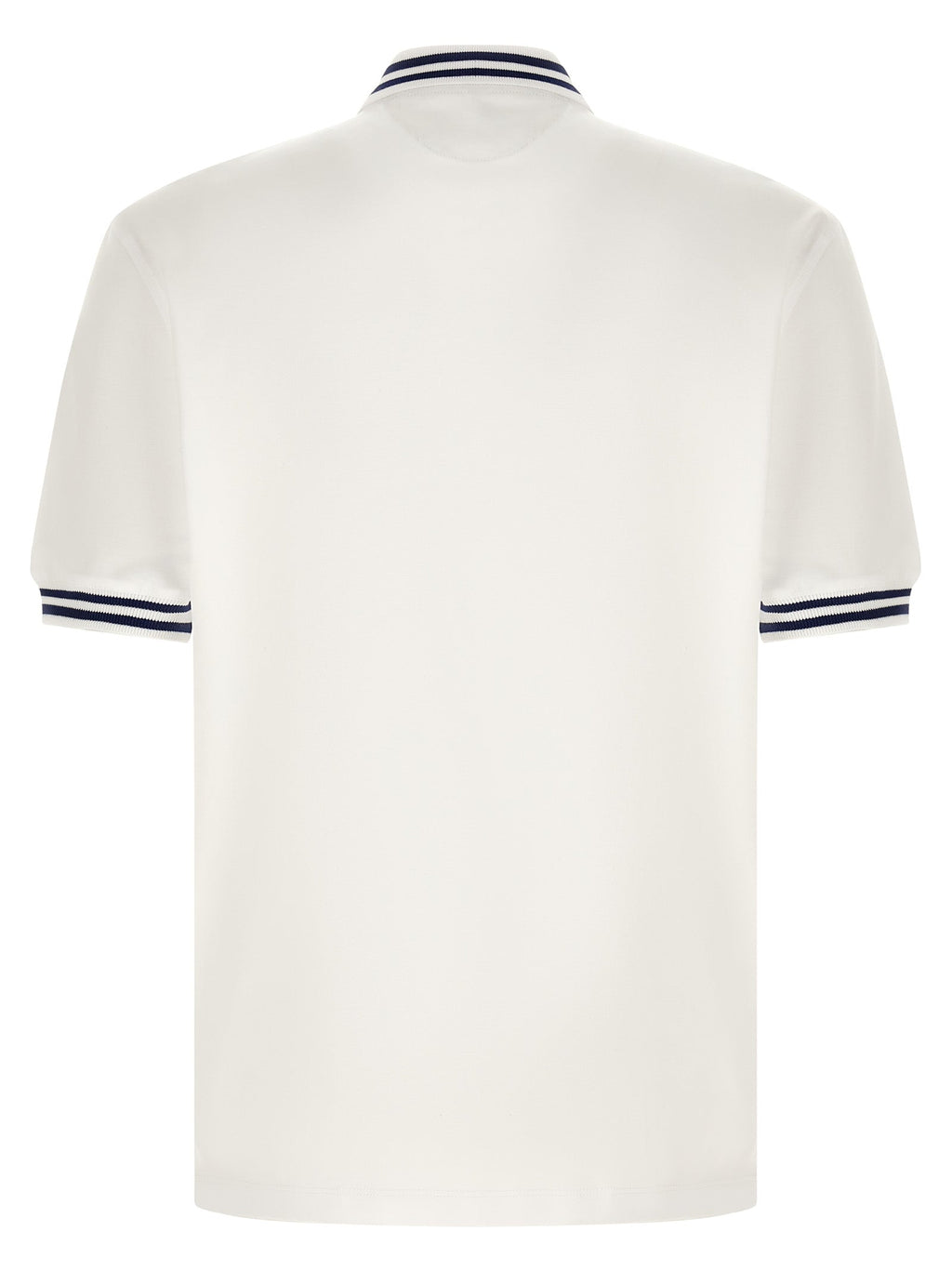 Brunello Cucinelli White Cotton Polo Shirt