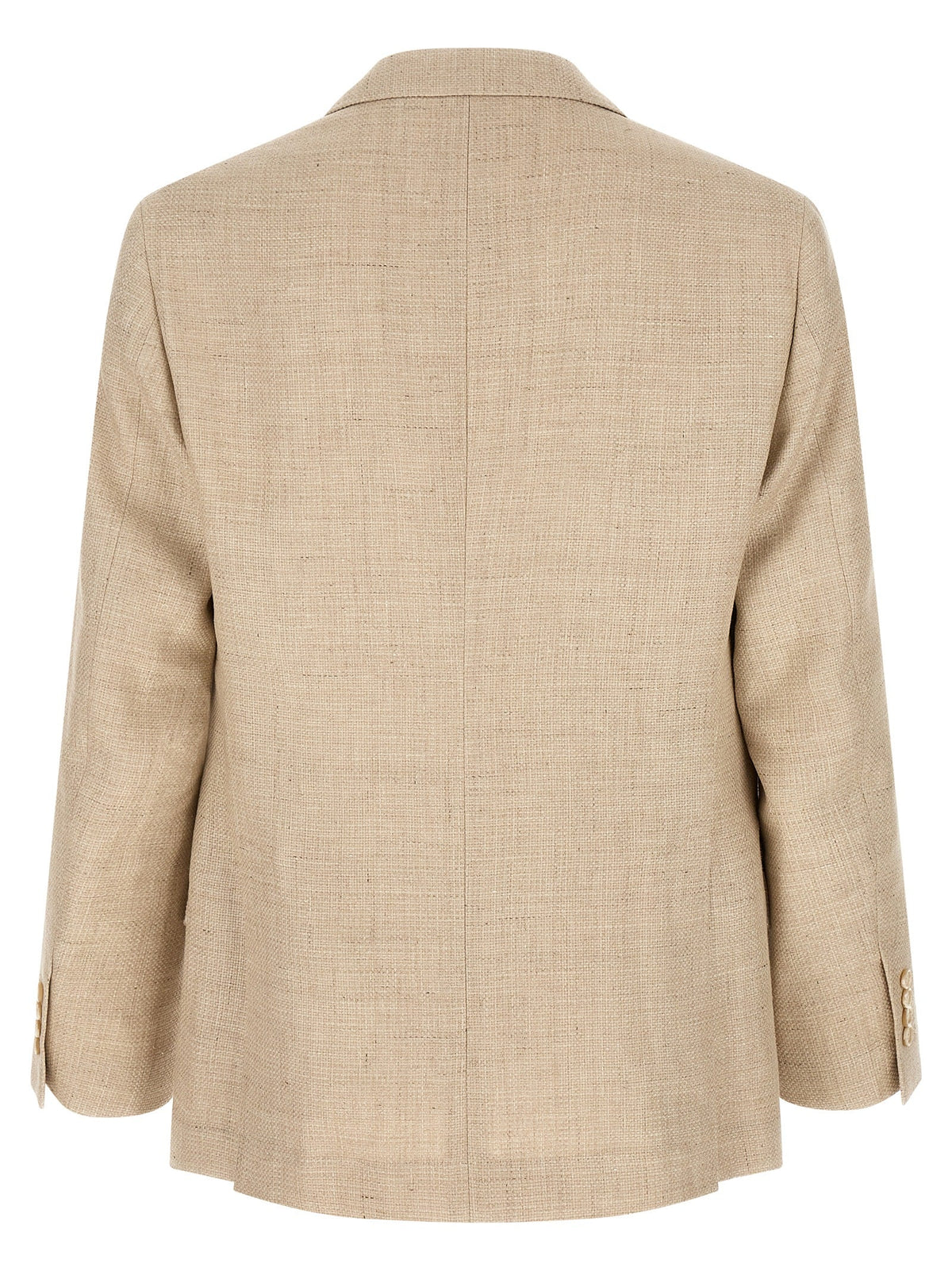 Brunello Cucinelli Beige Silk Two-Piece Suit