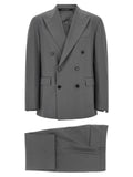 Tagliatore Gray Virgin Wool Two-Piece Suit
