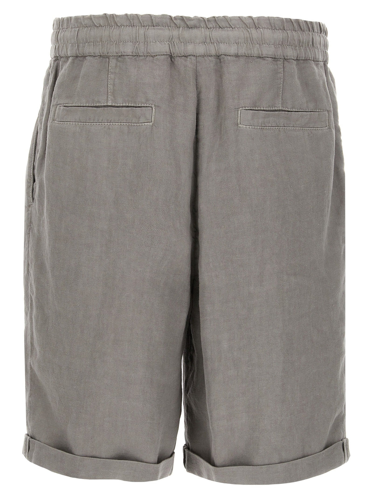 Brunello Cucinelli Gray Linen Bermuda Shorts