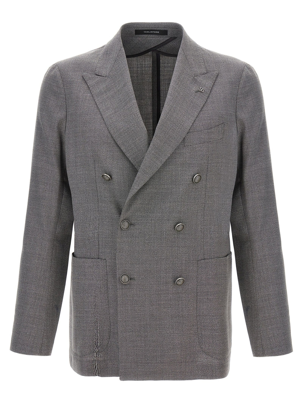 Tagliatore Gray Virgin Wool Blazer
