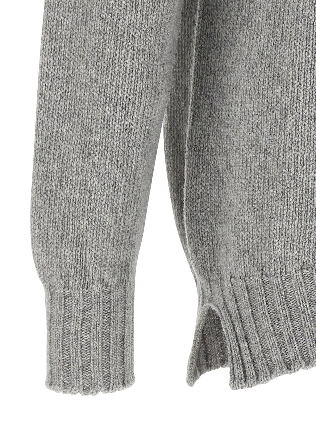 MA'RY'YA Gray Virgin Wool Cardigan