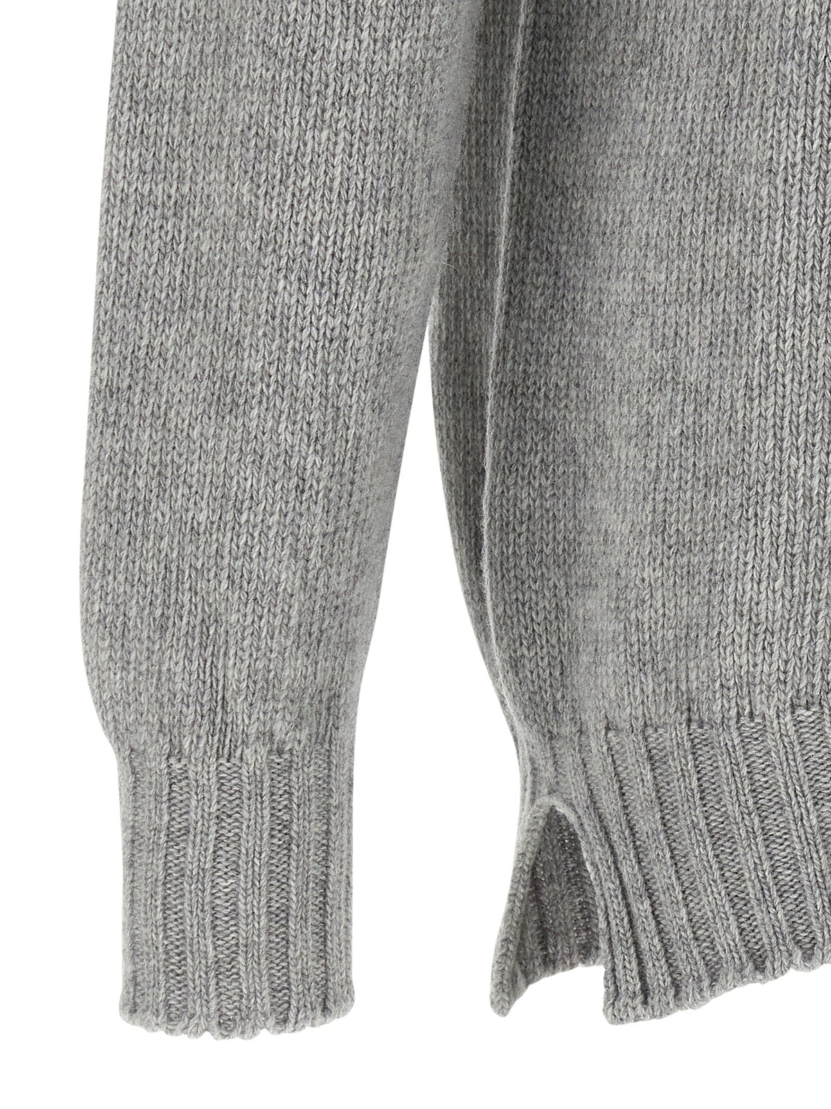 MA'RY'YA Gray Virgin Wool Cardigan