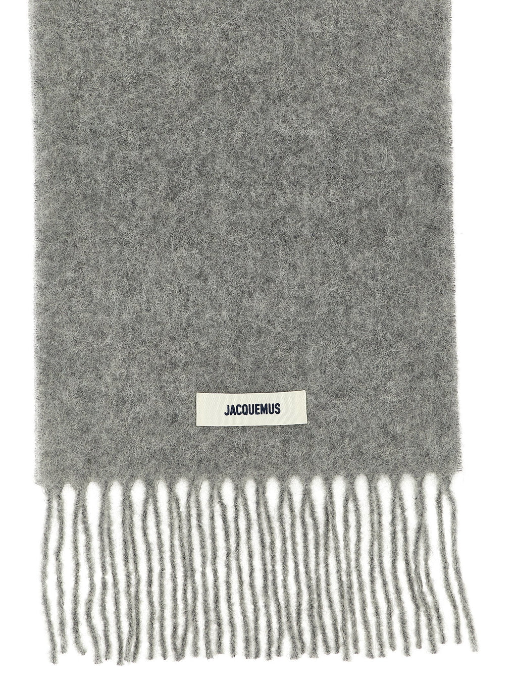 Jacquemus Gray Alpaca Leather Foulard