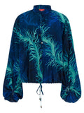 F.R.S. - FOR RESTLESS SLEEPERS Blue Silk Blouse