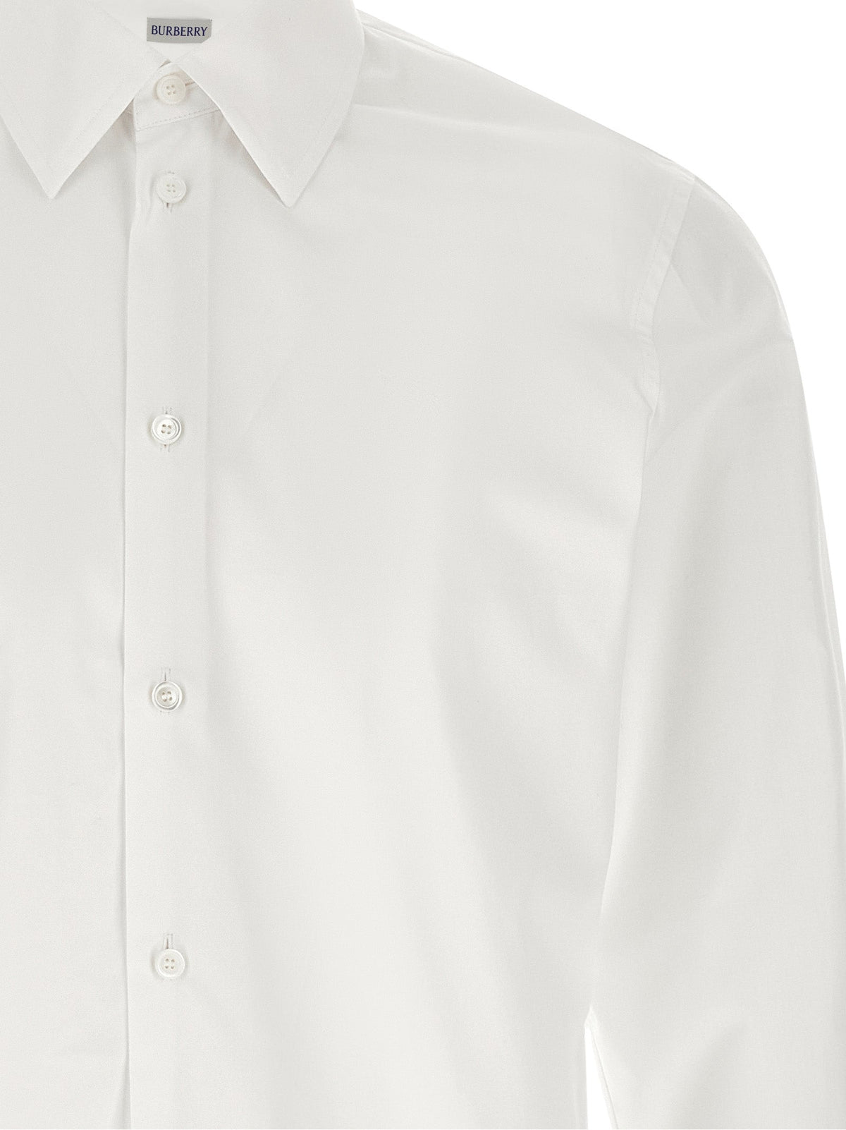 Burberry White Cotton Blouse