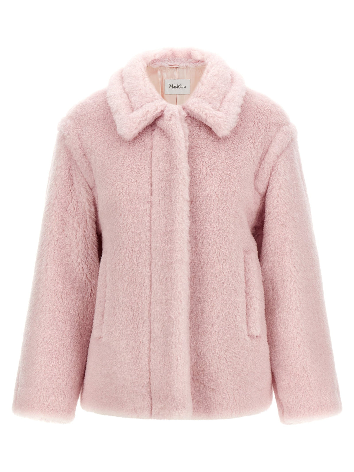 Max Mara Multicolor Alpaca Leather Coat