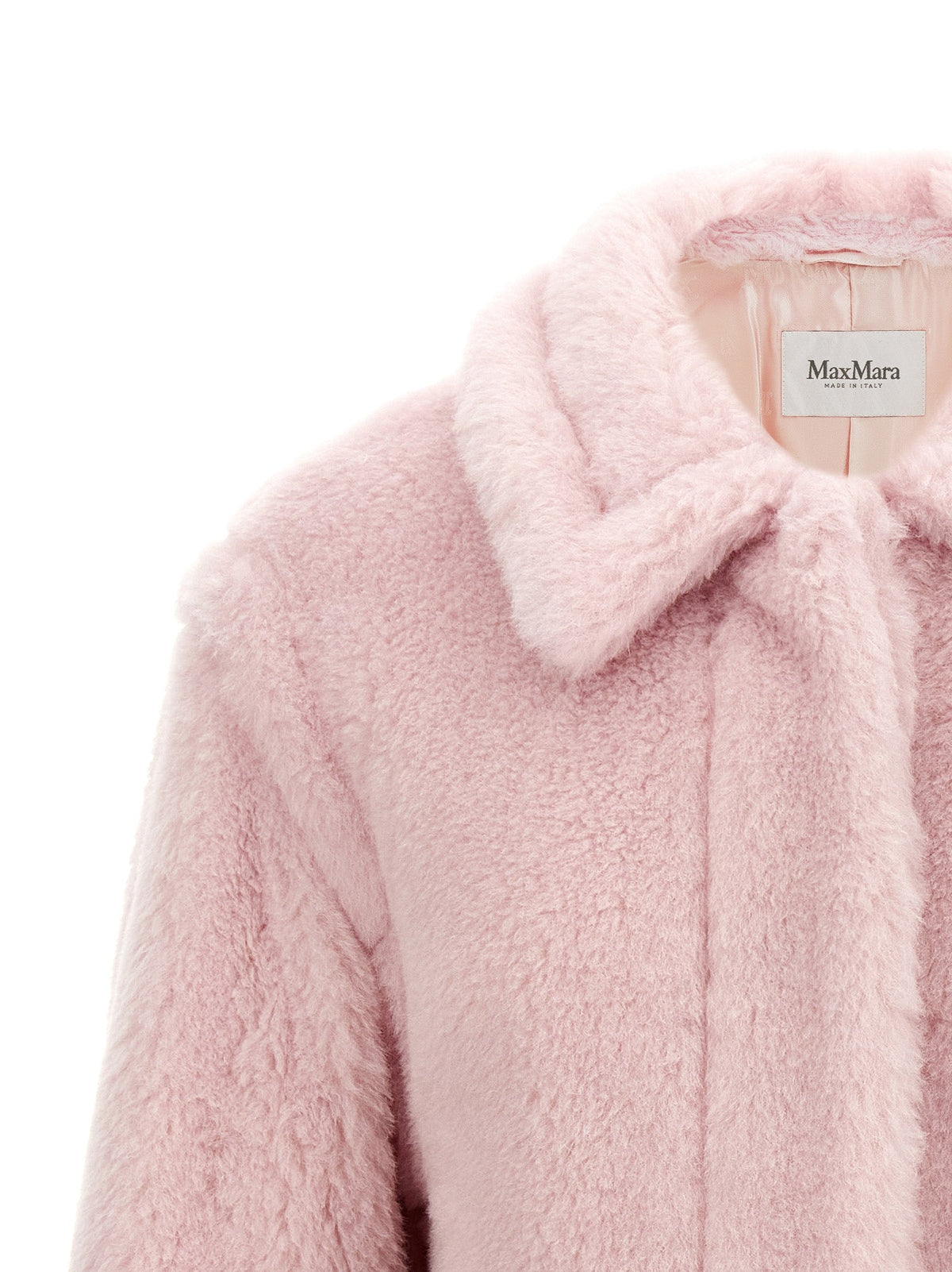 Max Mara Multicolor Alpaca Leather Coat