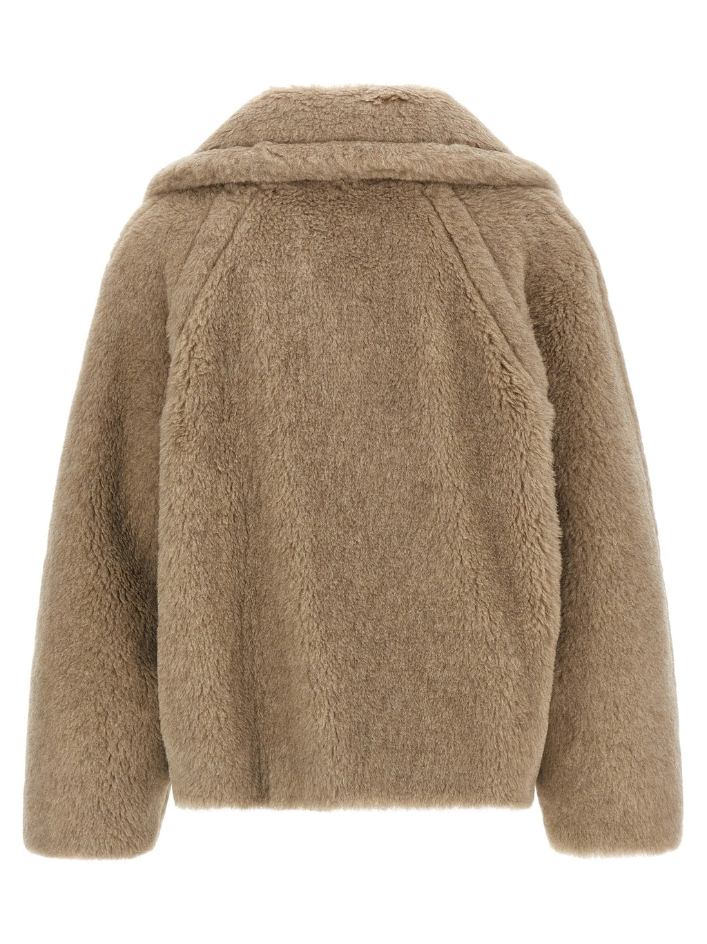 Max Mara Beige Alpaca Leather Coat