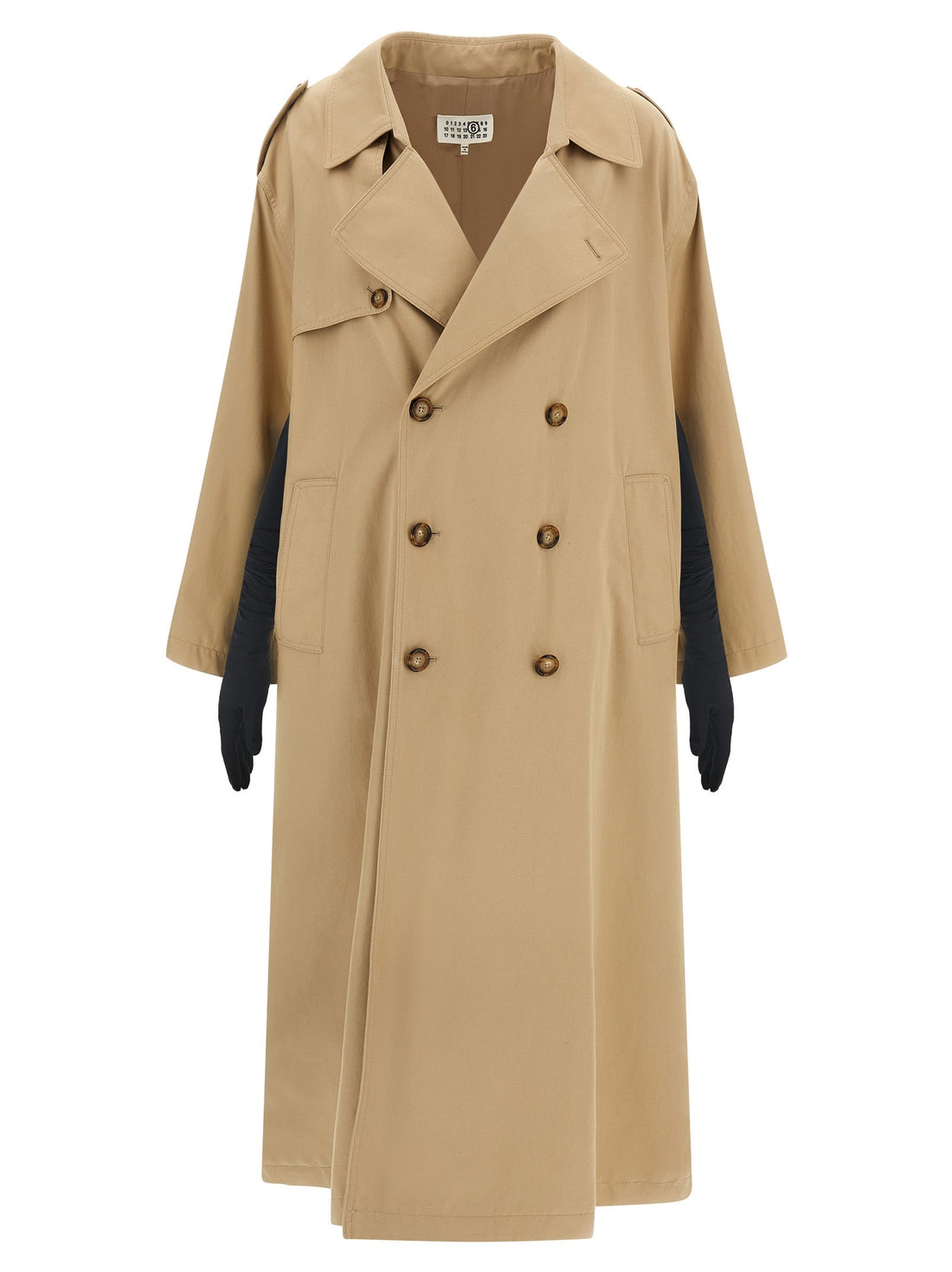 MM6 Maison Margiela Beige Cotton Coat