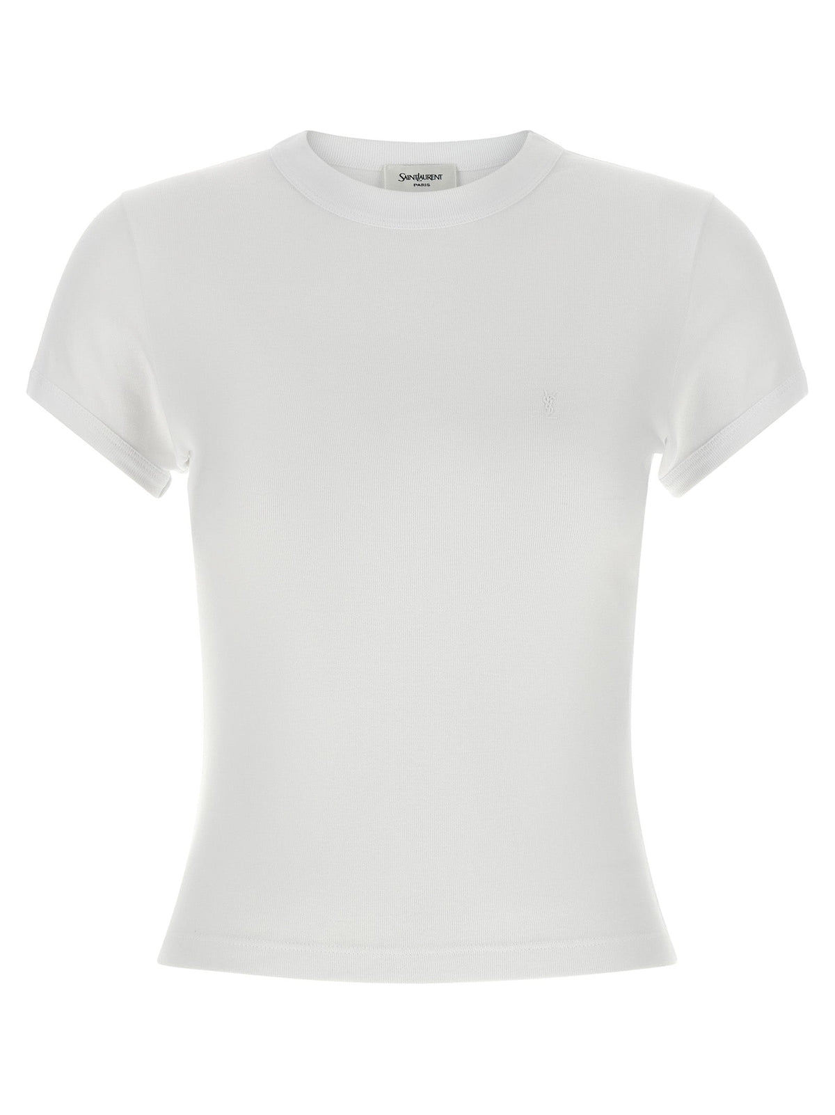Saint Laurent White Cotton T-Shirt