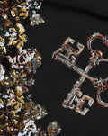 Dolce & Gabbana Black Floral Embellished A-line Mini Skirt