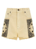 R13 Beige Cotton Bermuda Shorts