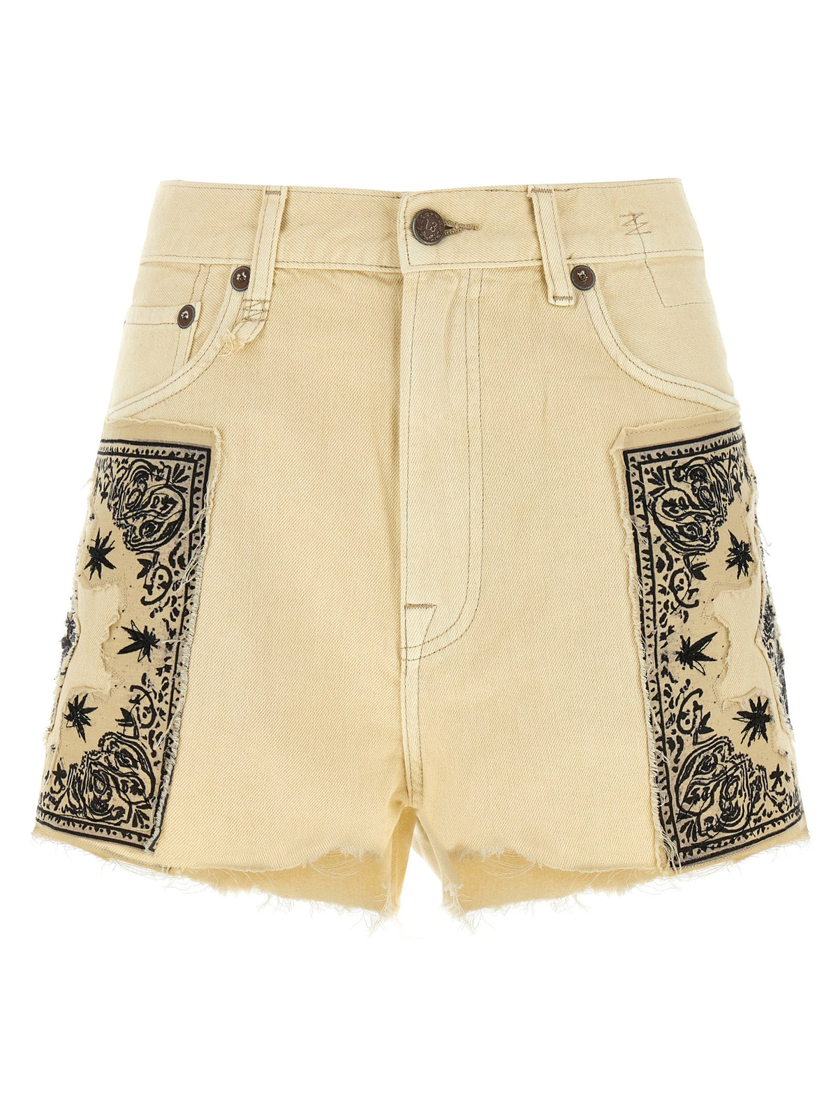 R13 Beige Cotton Bermuda Shorts