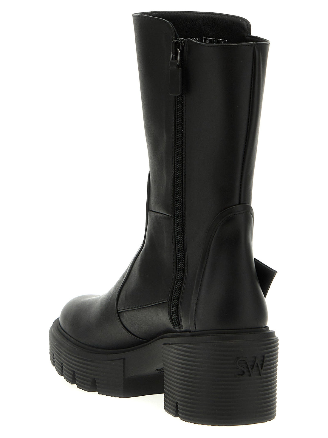 Stuart Weitzman Black Calfskin Ankle Boots