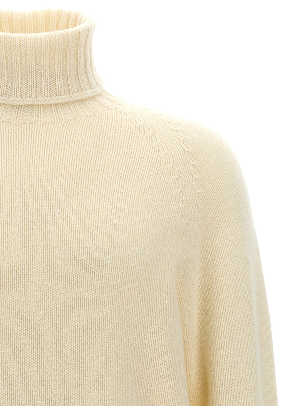 MA'RY'YA White Wool Cardigan