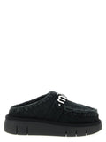 Mou Black Lamb Leather Clogs