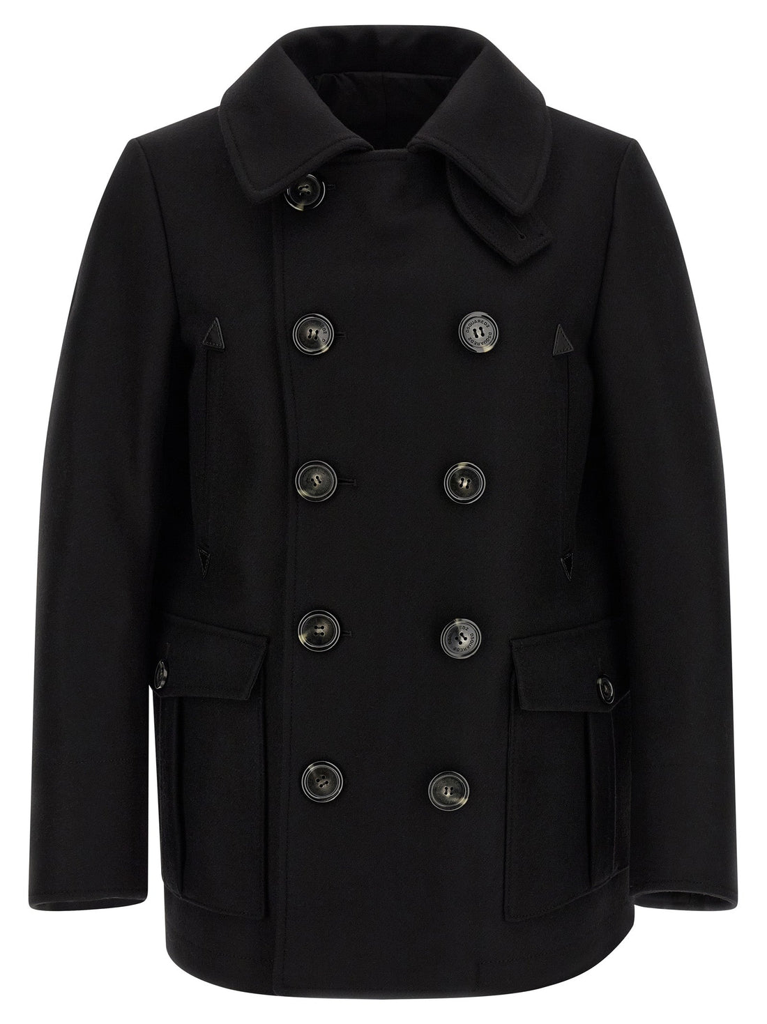 Dsquared² Black Wool Coat