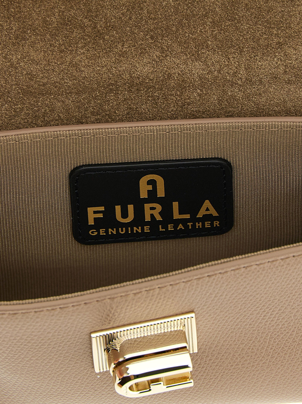 Furla Beige Calfskin Crossbody Bag