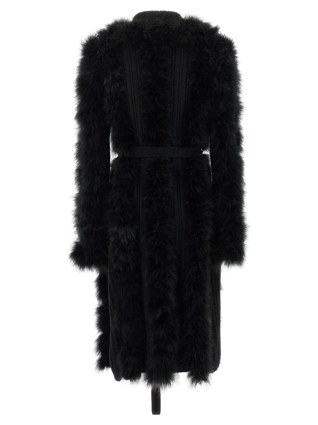 The Attico Black Wool Coat