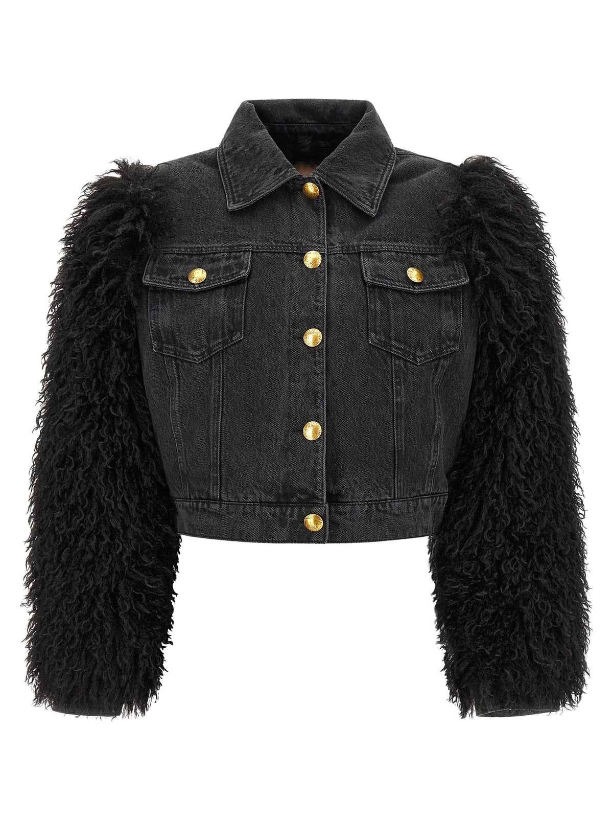 Twinset Black Cotton Denim Jacket