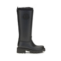 Moncler Black Pvc Rain Boots