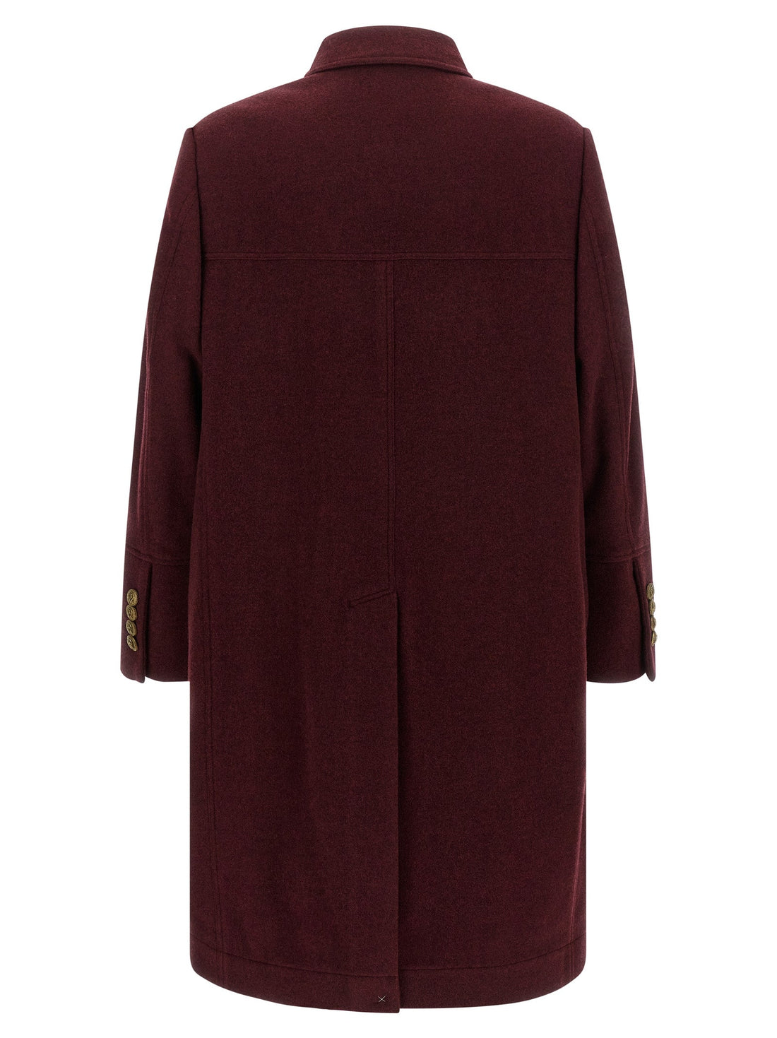 Brunello Cucinelli Bordeaux Cashmere Coat
