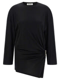 The Attico Black Viscose Short Dress