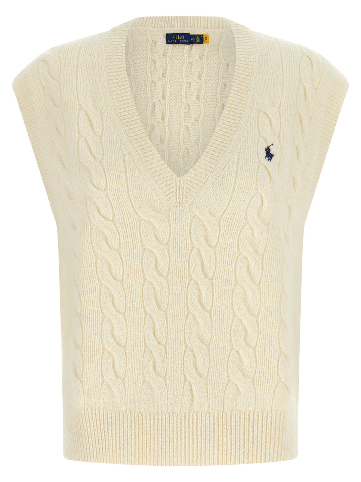 Polo Ralph Lauren White Wool Sleeveless Jacket