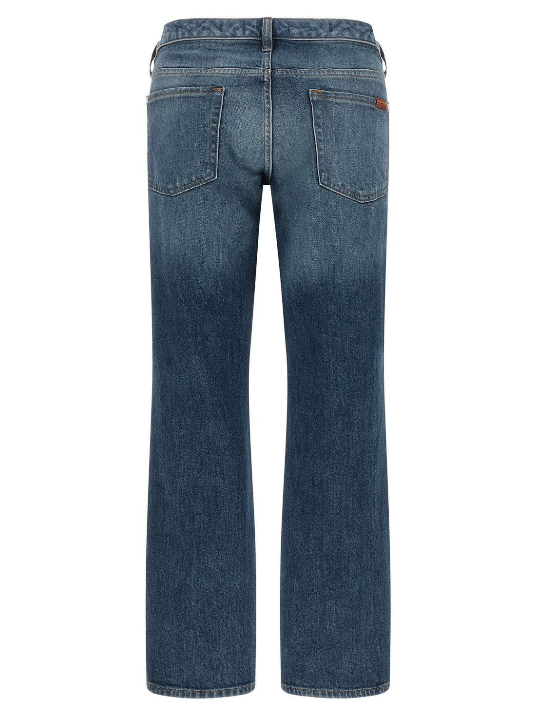 7 For All Mankind Blue Cotton Tapered Jeans