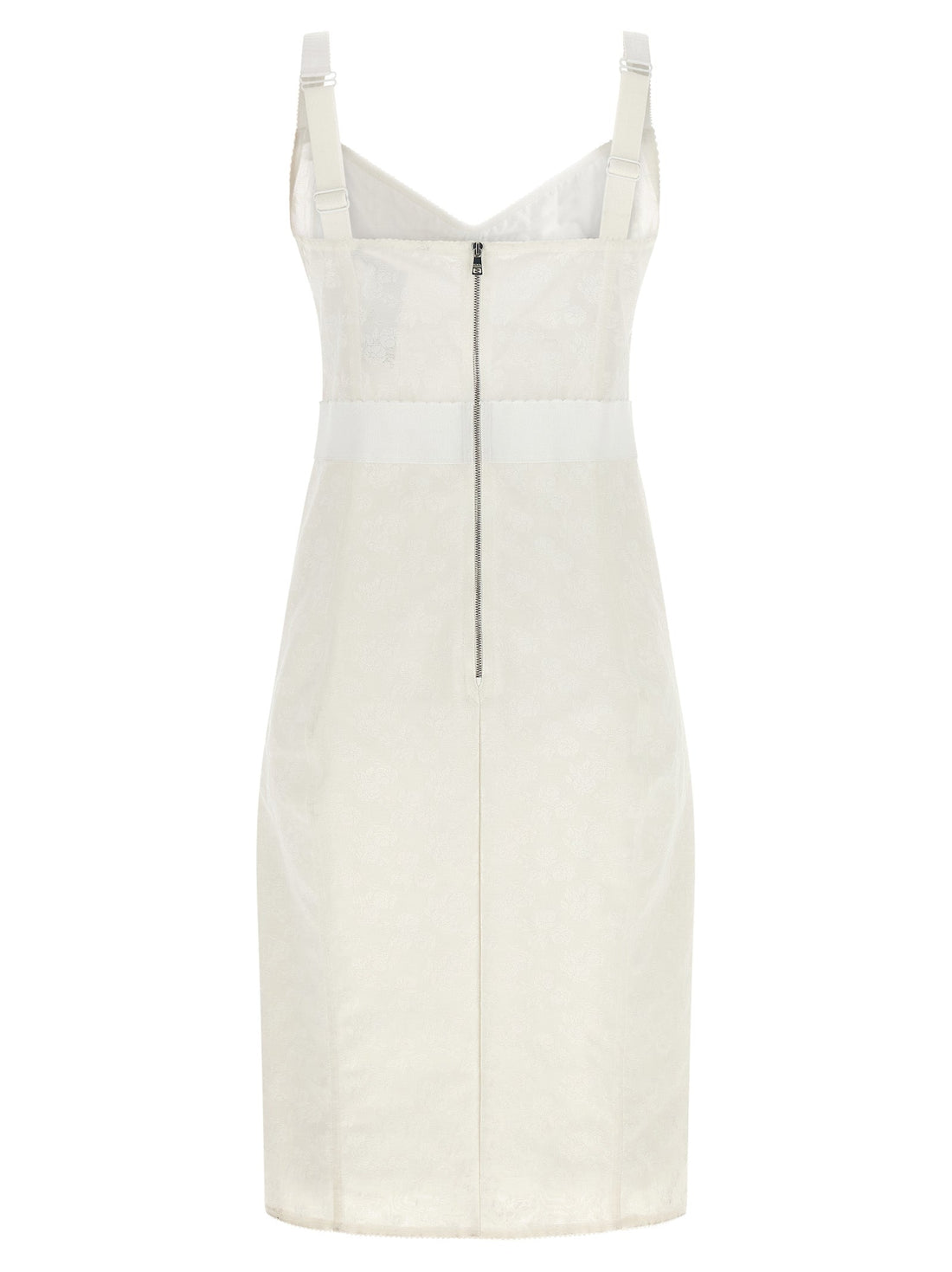 Dolce & Gabbana White Polyamide Midi Dress