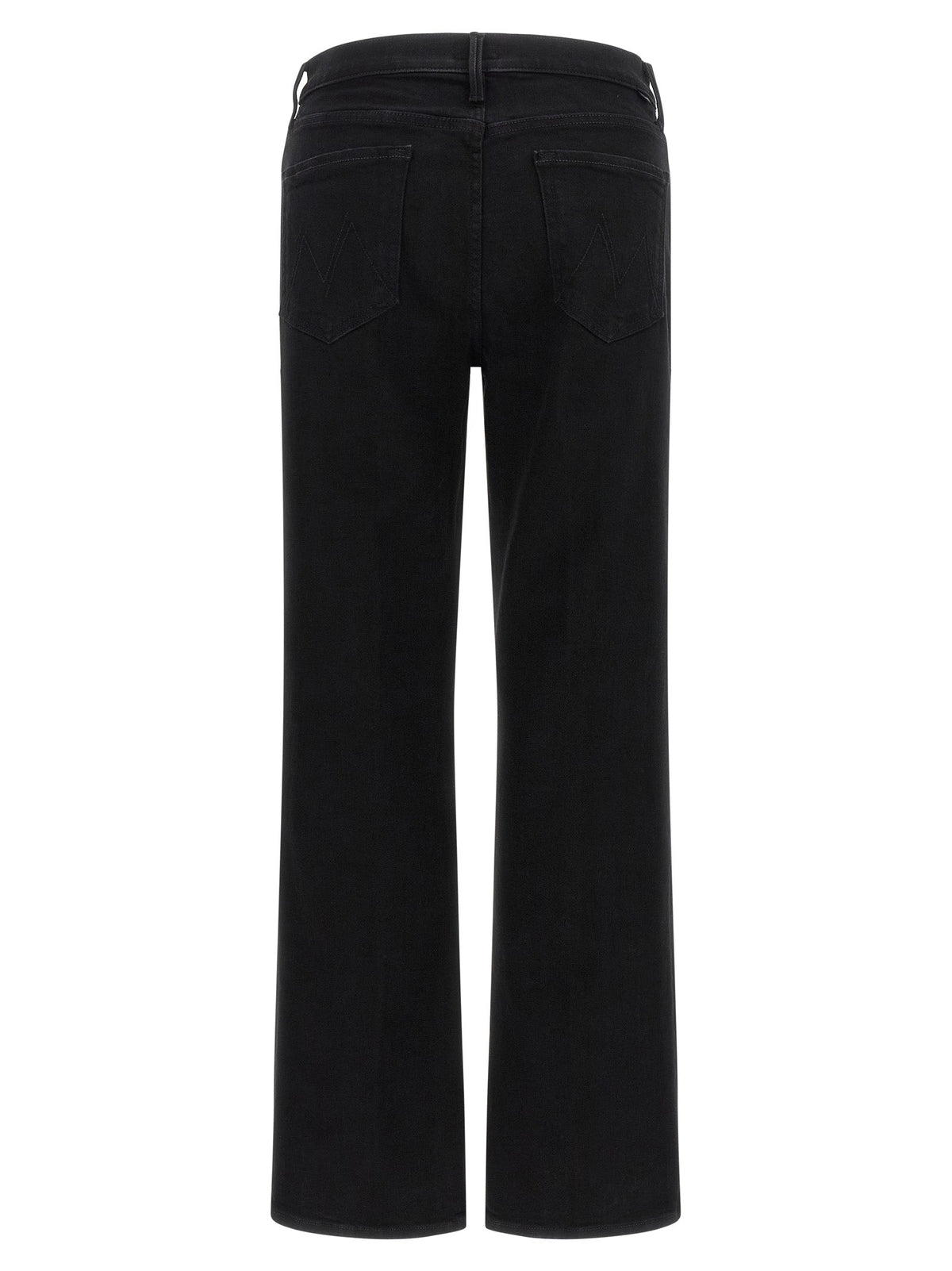 Mother Denim Black Cotton Flared Jeans