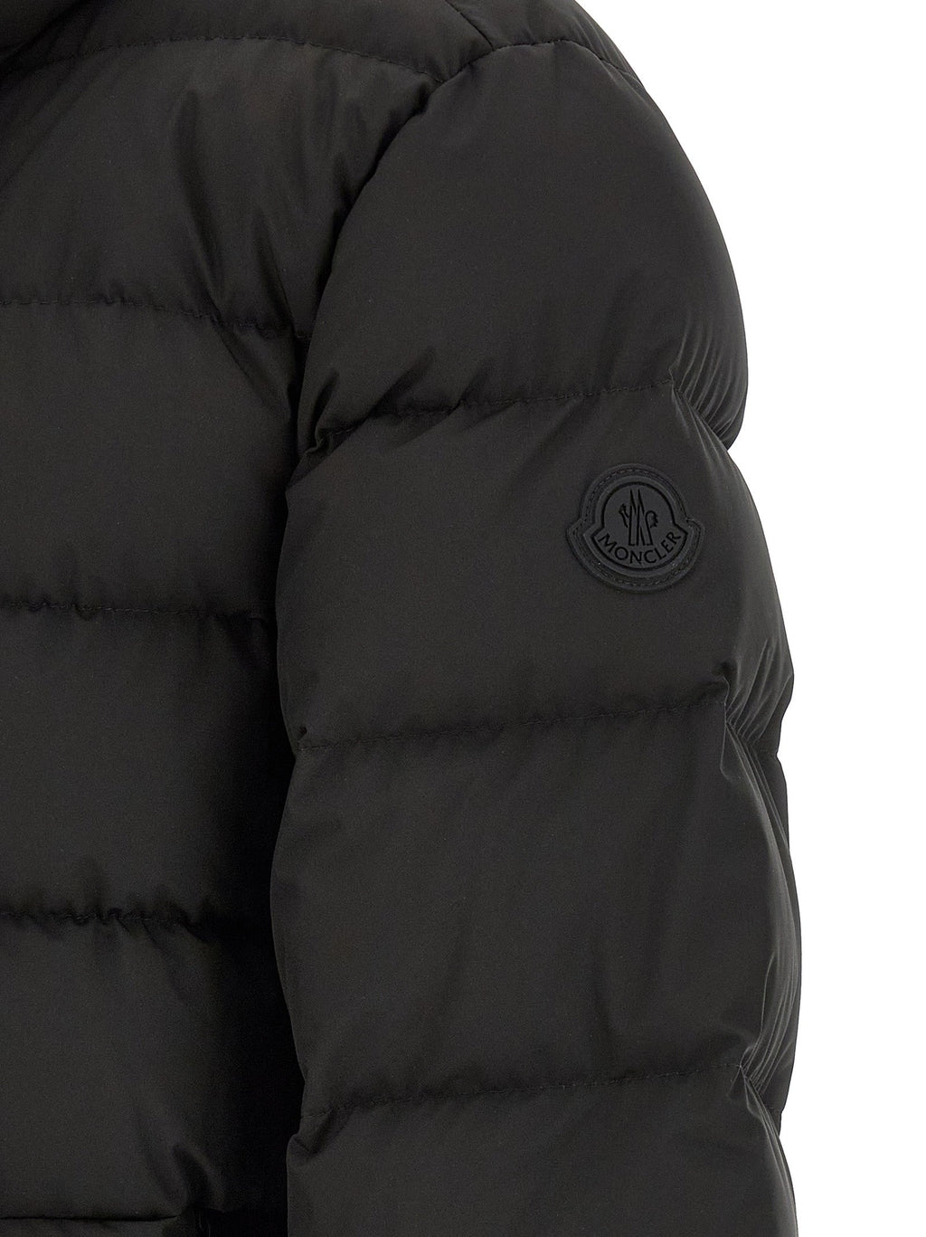Moncler Black Polyester Full-Length Jacket