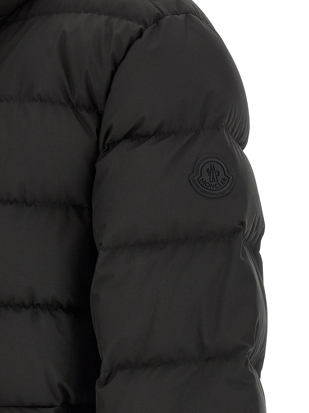 Moncler Black Polyester Full-Length Jacket
