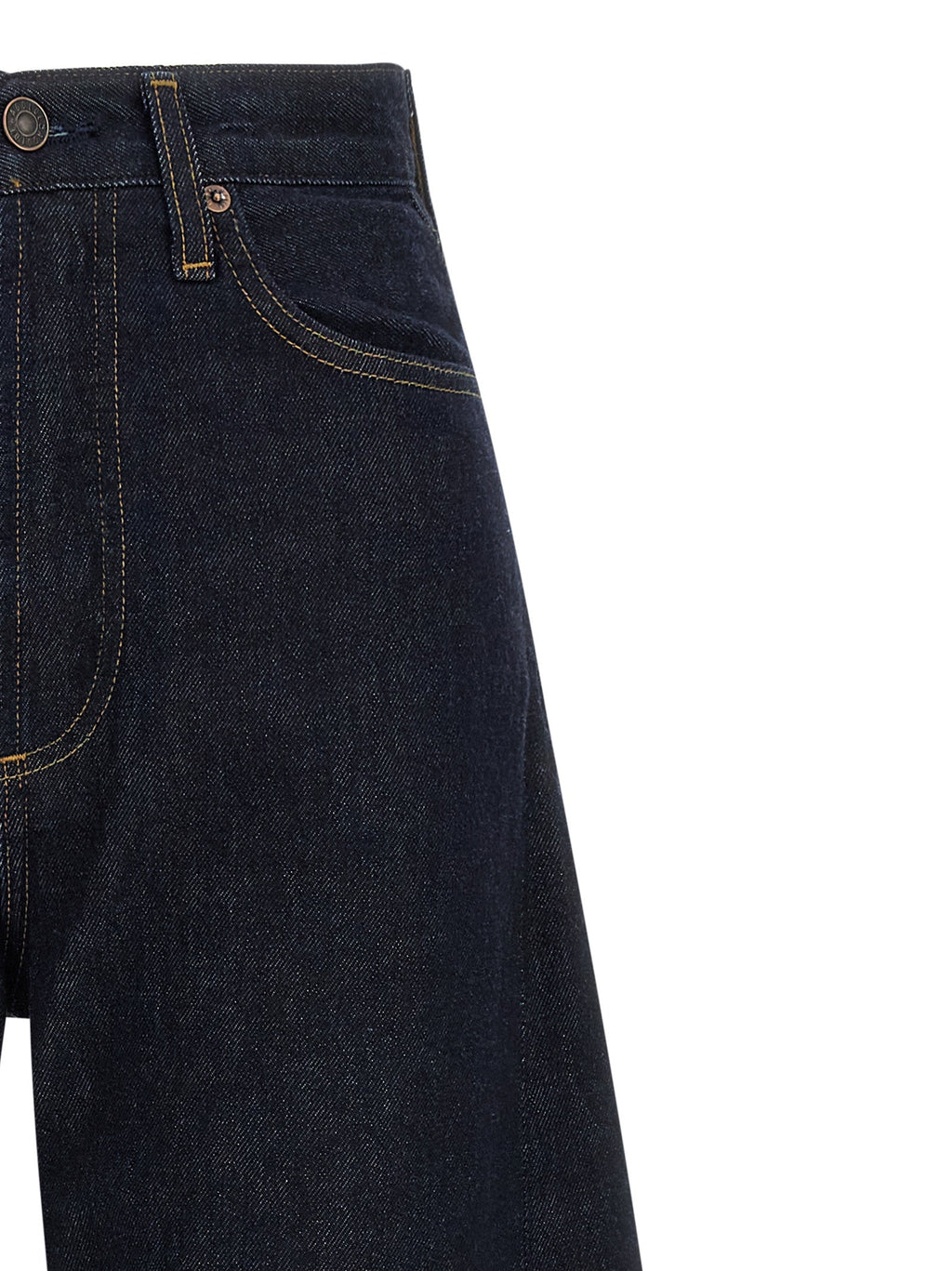 Agolde Blue Cotton High-Waisted Jean