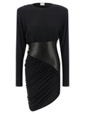The Andamane Black Viscose Short Dress