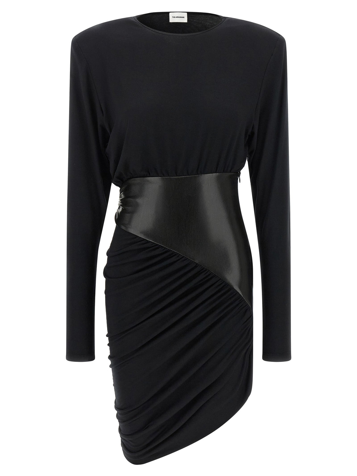 The Andamane Black Viscose Short Dress