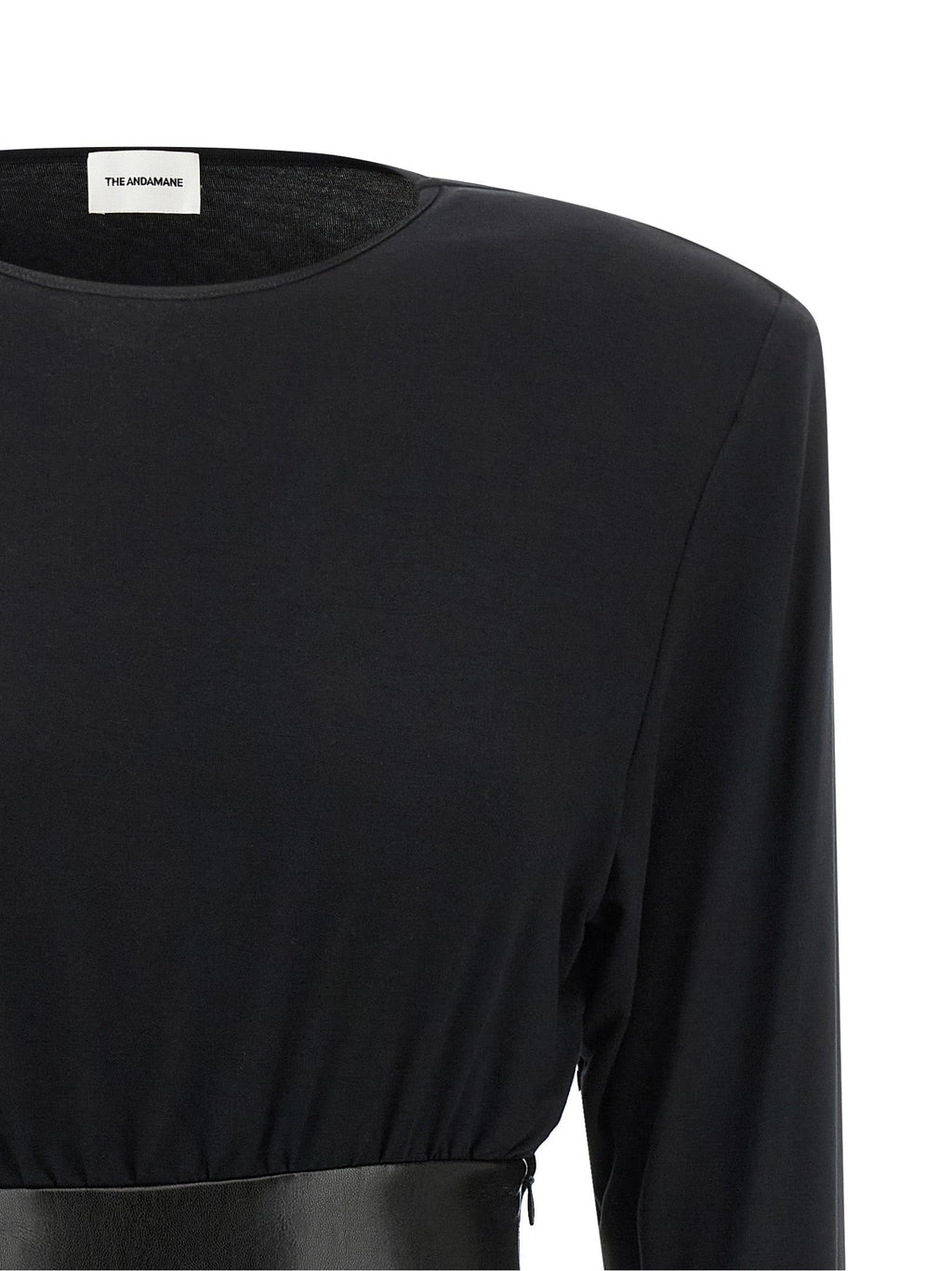 The Andamane Black Viscose Short Dress