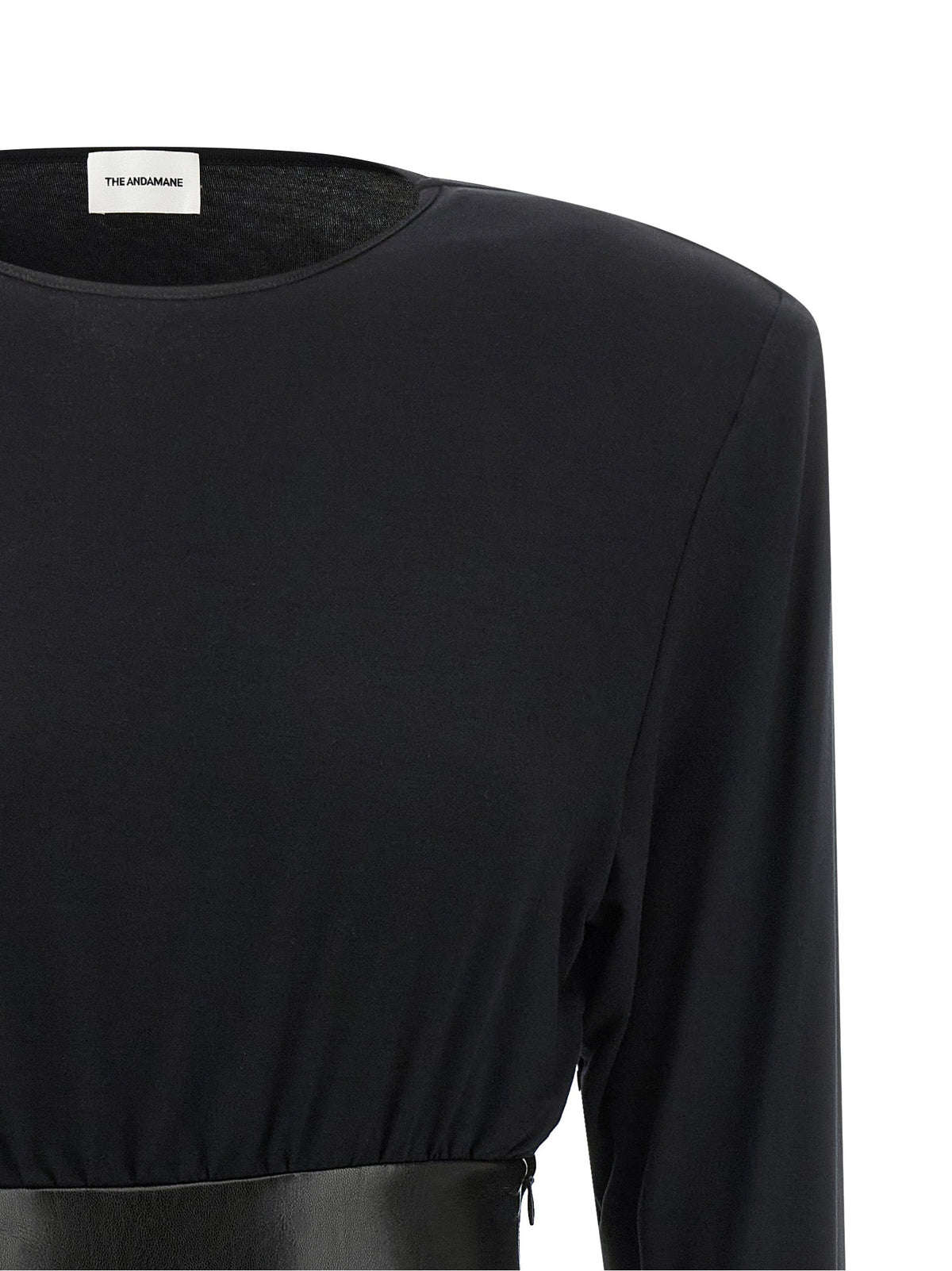 The Andamane Black Viscose Short Dress