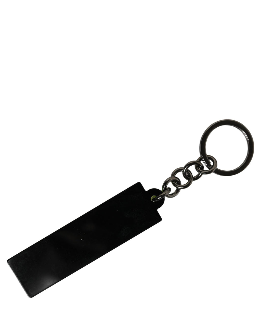 Dolce & Gabbana Neon Green Logo Print Charm Metal Keychain Keyring