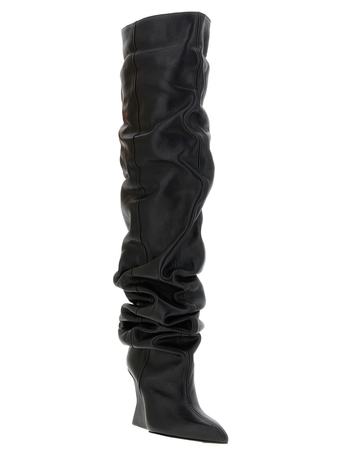 Balmain Black Calfskin Over The Knee