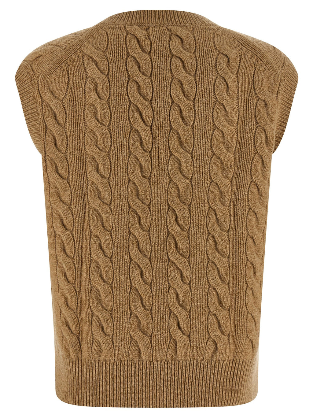 Polo Ralph Lauren Beige Wool Sleeveless Jacket