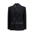 Sacai Black Wool Oves Aries Denim Jacket