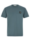 Stone Island Blue Cotton T-Shirt