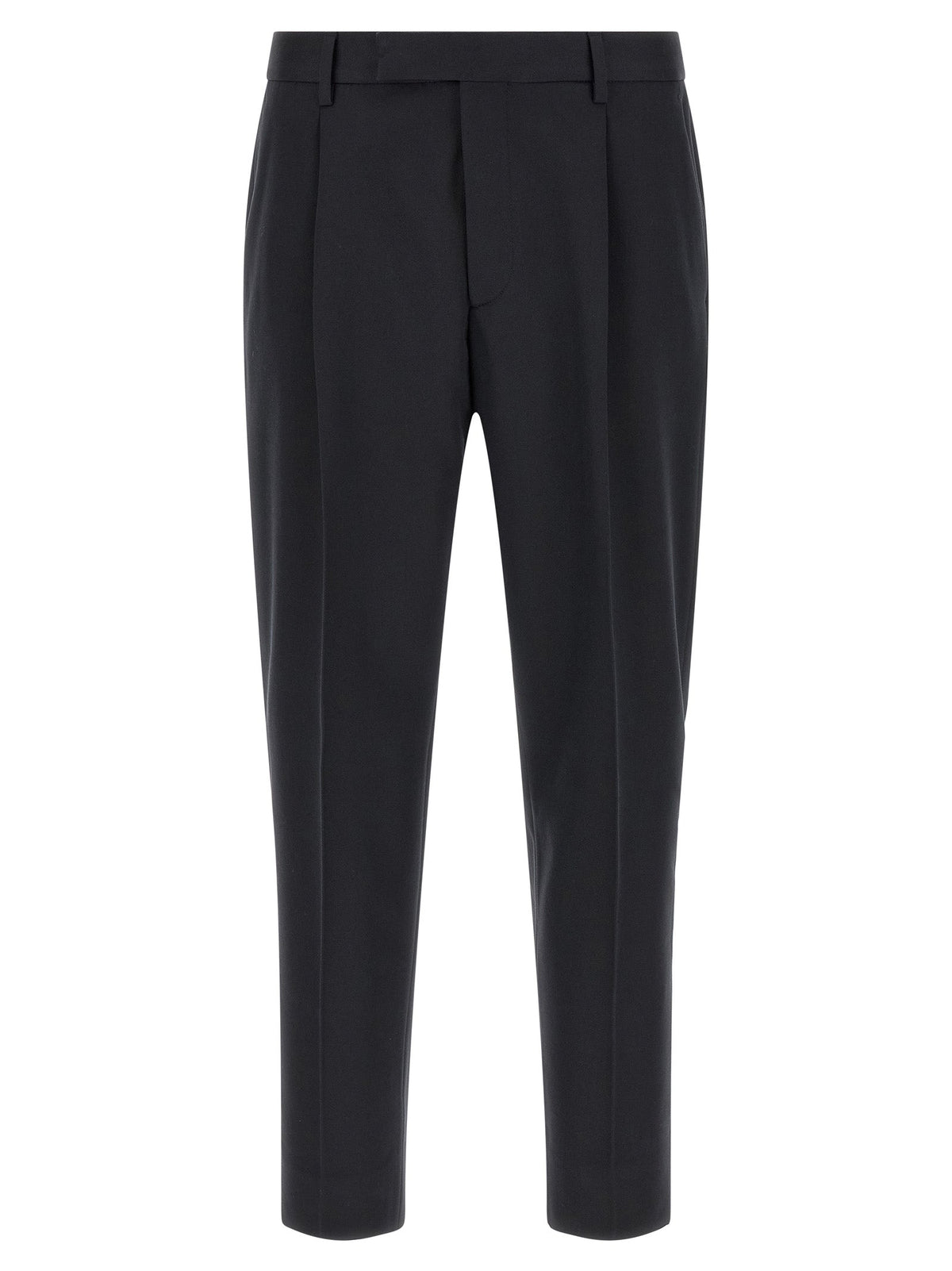 ZEGNA Blue Cotton Dress Pants