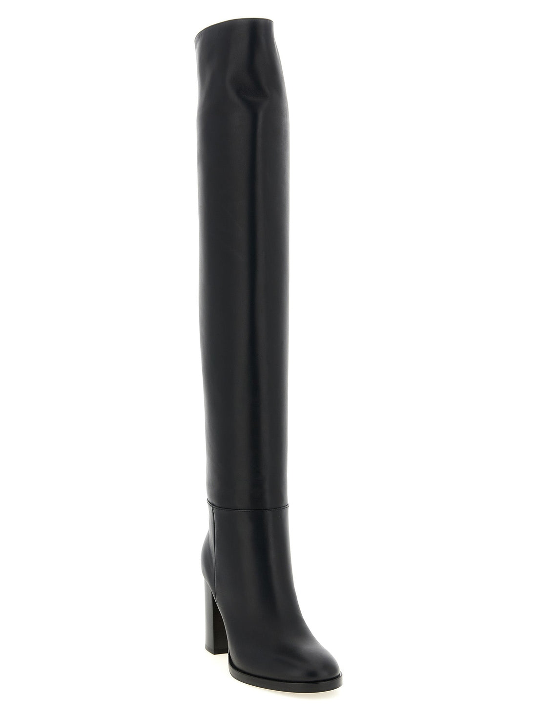 Gianvito Rossi Black Calfskin Over The Knee