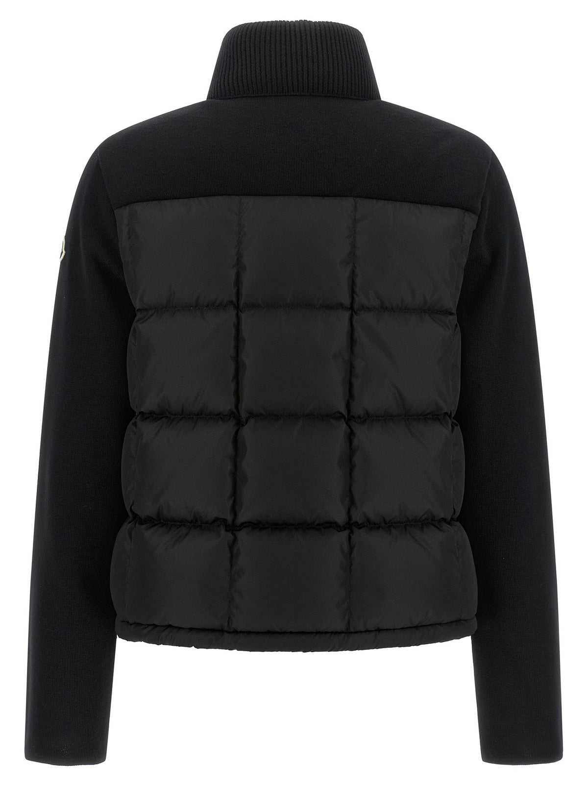 Moncler Black Virgin Wool Cardigan