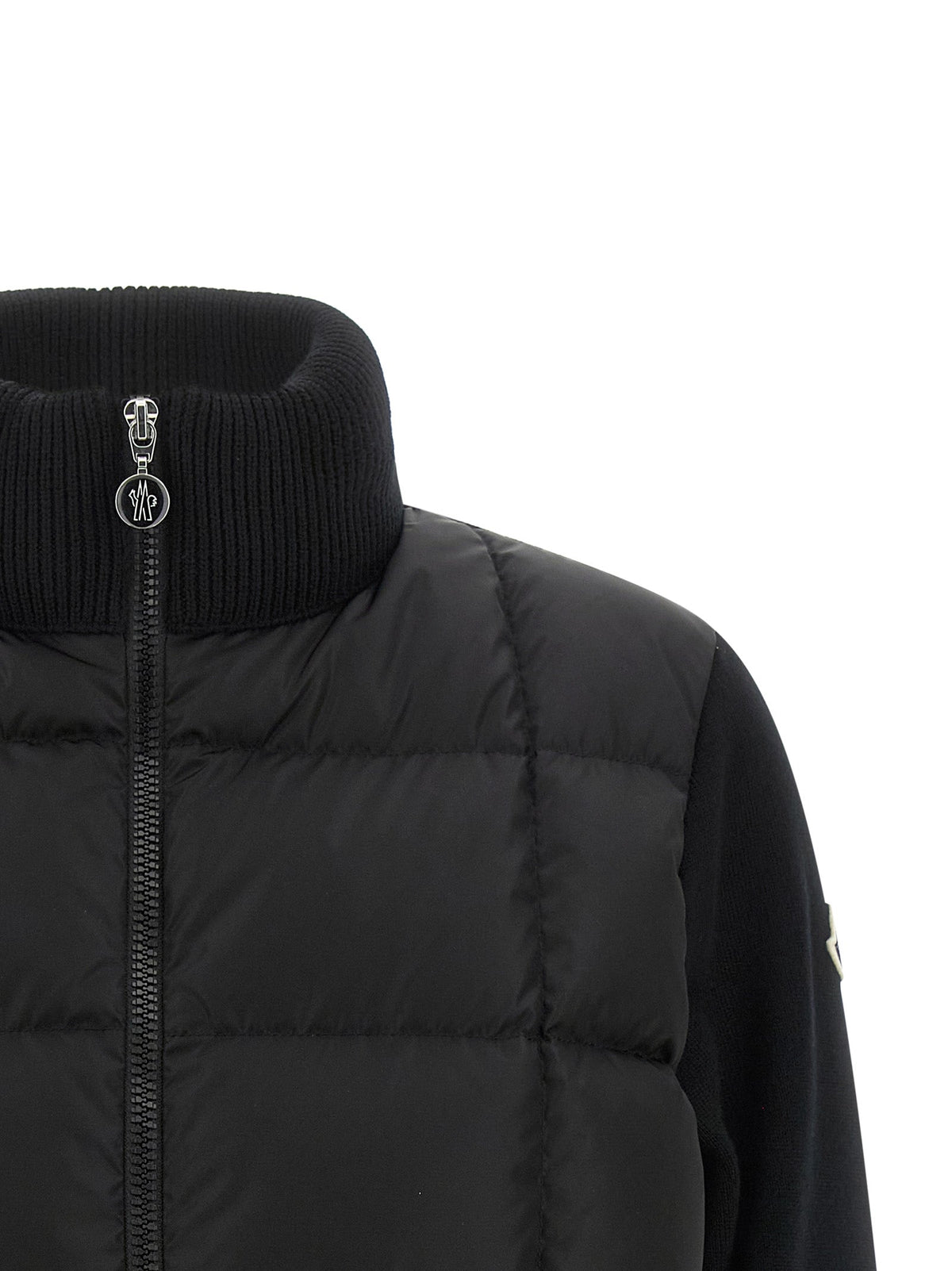 Moncler Black Virgin Wool Cardigan