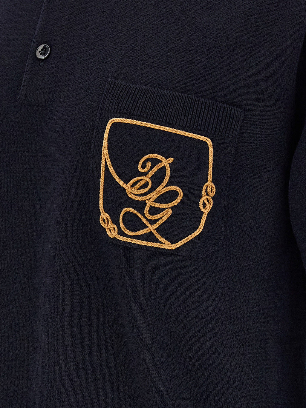 Dolce & Gabbana Blue Virgin Wool Polo Shirt